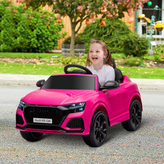 HOMCOM Audi RS Q8 6V Kids Electric Ride On Car Toy w/ Remote USB MP3 Bluetooth Pink