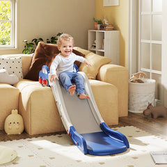 AIYAPLAY Kids Slide for Couch, Bed, Sofa, with Extended Length, Easy to assemble and Store, White and Blue