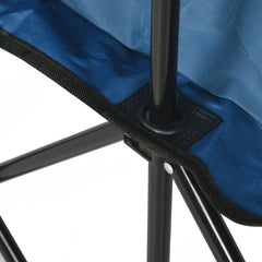 Outsunny 6 Seater Folding Camping Chair with Cup Holder & Carry Bag - Blue