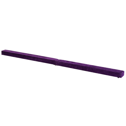 HOMCOM 2.1M 7FT Gymnastics Folding Balance Beam Home Gym Training Exercise Sports - Purple