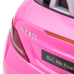 AIYAPLAY Benz SLC 300 Licensed 12V Electric Car for Kids, Kids' Electric Ride on with Parental Remote, Music Lights, Suspension Wheels for 3-6 Years, Pink