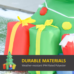 HOMCOM 5ft Inflatable Christmas Tree Xmas Air Blown Holiday Decoration LED Lawn Yard Outdoor Ornaments