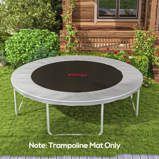 SPORTNOW Replacement Trampoline Mat with Spring Pull Tool, 72 V-Hooks, for 12ft Trampoline using 14cm Springs, Orange