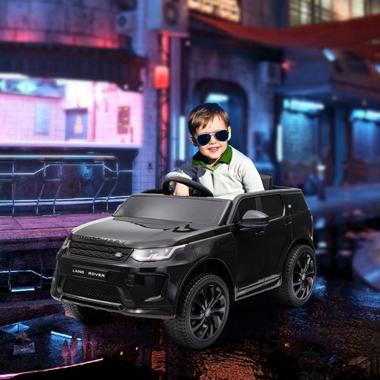 AIYAPLAY Licensed Land Rover Discovery Sport, 12V Kids Ride on Car w/ Remote Control, Lights, Music, Horn, for 3-6 Years, Black