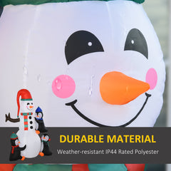 HOMCOM 6ft Inflatable Christmas Snowman with Three Penguins LED Xmas D√É¬©cor Holiday Outdoor Yard Decoration