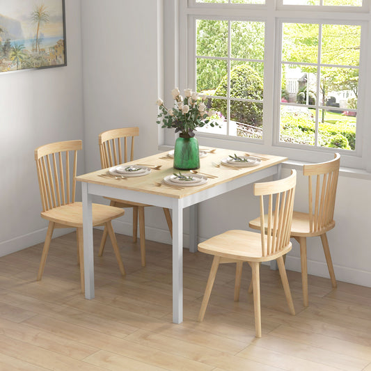 HOMCOM Four-Seater Farmhouse-Style Wooden Table