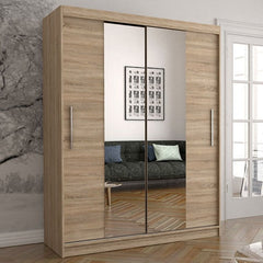 Vista 01 Sliding Mirror Door Wardrobe 150cm