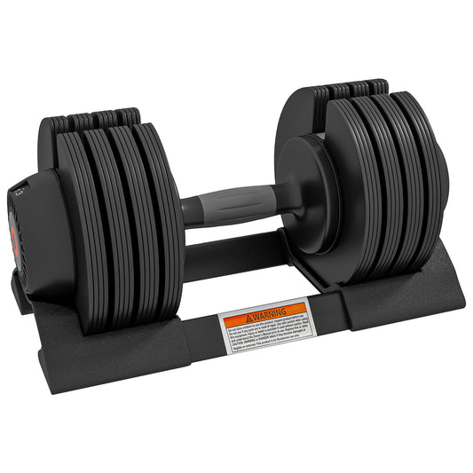 SPORTNOW Adjustable Dumbbells Set, 4-in-1 Weights Set with Storage Tray, Non-Slip Handle, 7kg, 13kg, 18kg, 24kg