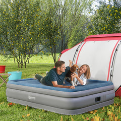 Outsunny King-Size Inflatable Mattress, with Built-In Electric Pump and Bag