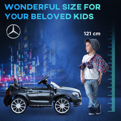 HOMCOM Mercedes Benz GLA Licensed 6V Kids Electric Ride On Car Toy with Remote Control Music Headlight for 3 Years Old Black