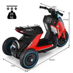 3 Wheels Kids Electric Motorbike with Music-Red