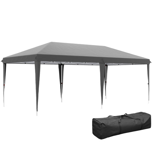 Outsunny 6 x 3 m Pop-Up Steel Frame Gazebo Grey