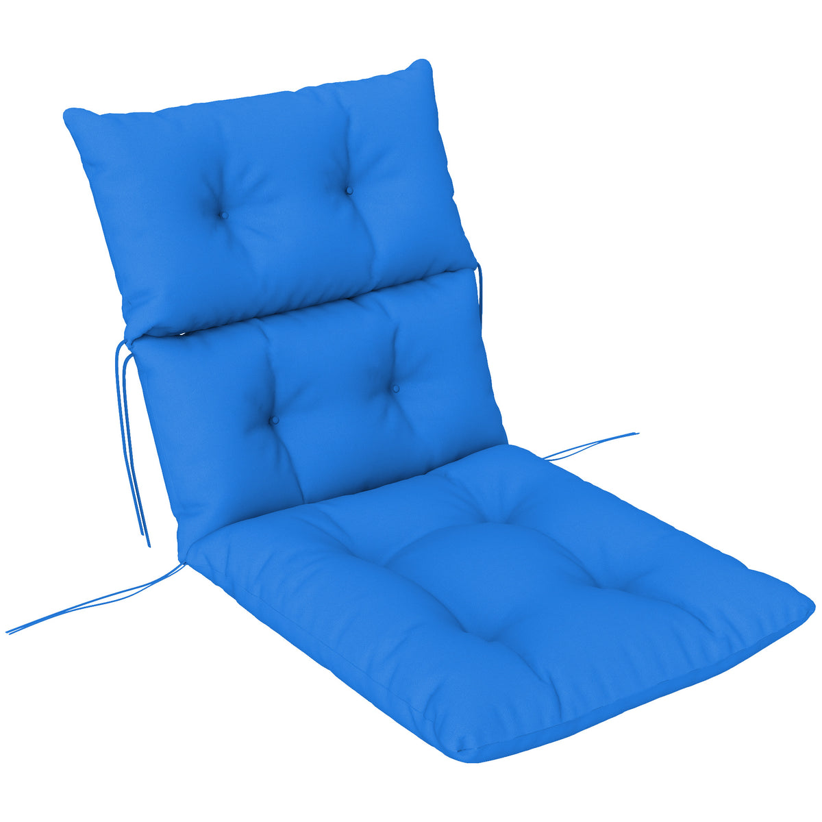 Outsunny 115 x 56cm Rocking Chair Padded Seat Cushion - Blue