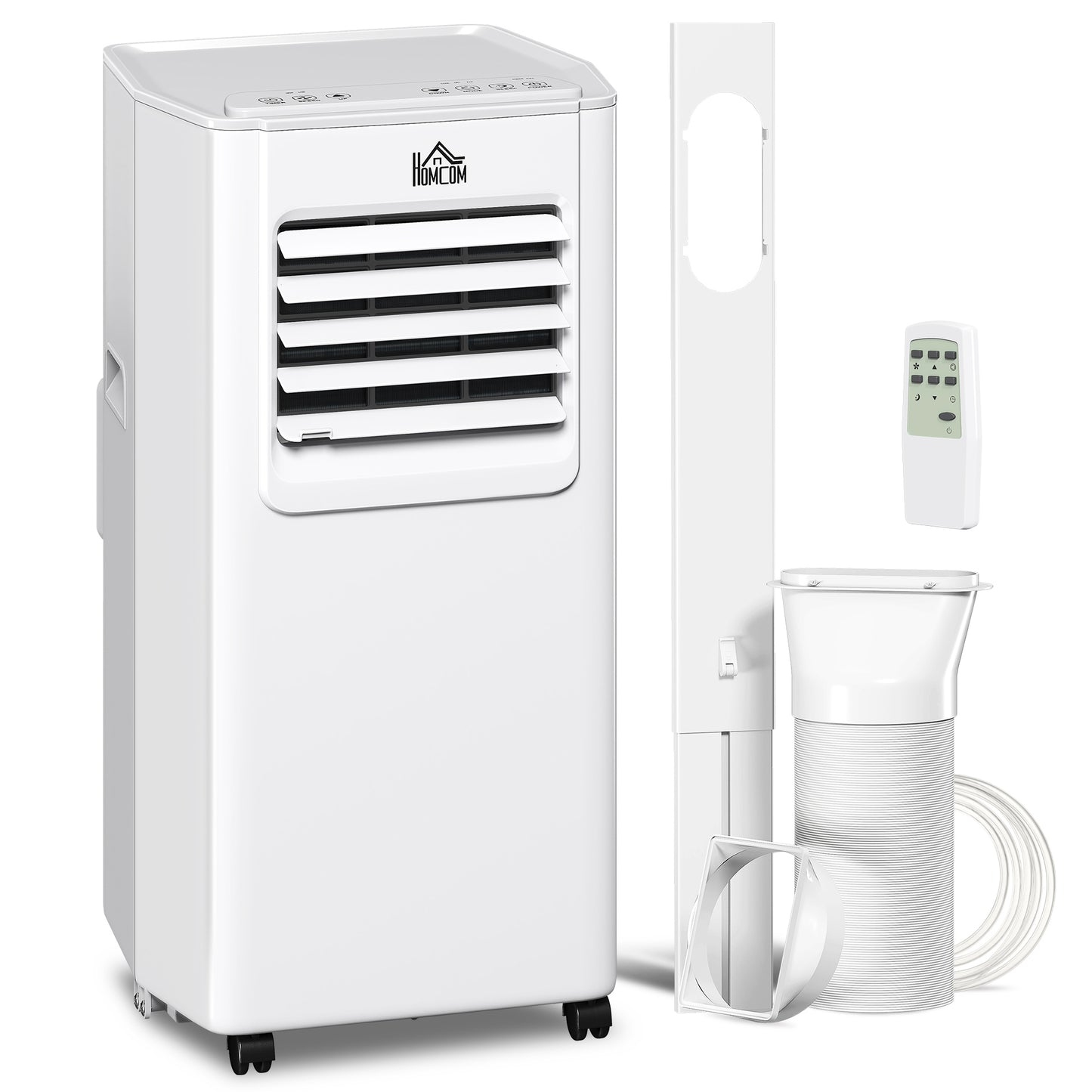 HOMCOM 5000 BTU Portable Air Conditioner, 4-in-1 Air Conditioning Unit, Dehumidifier, Cooling, Fan, Sleep Mode, with Remote Control, 2 Speeds, 24H Timer, Window Venting Kit, 12m√Ç¬≤