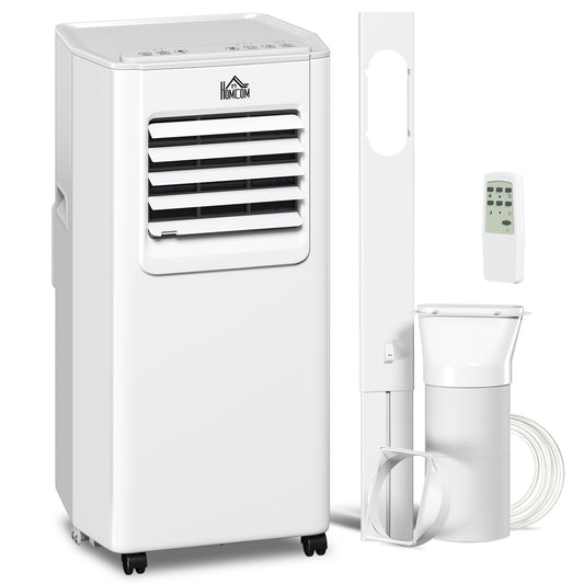 HOMCOM 5000 BTU Portable Air Conditioner, 4-in-1 Air Conditioning Unit, Dehumidifier, Cooling, Fan, Sleep Mode, with Remote Control, 2 Speeds, 24H Timer, Window Venting Kit, 12m√Ç¬≤