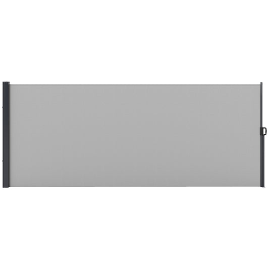 Outsunny 400 x x 160cm Retractable Side Awning - Light Grey