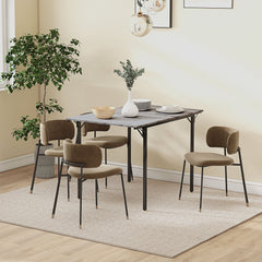 HOMCOM Four-Person Drop Leaf Dining Table - Grey