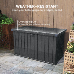 Outsunny 400L Galvanised Steel Garden Storage Box