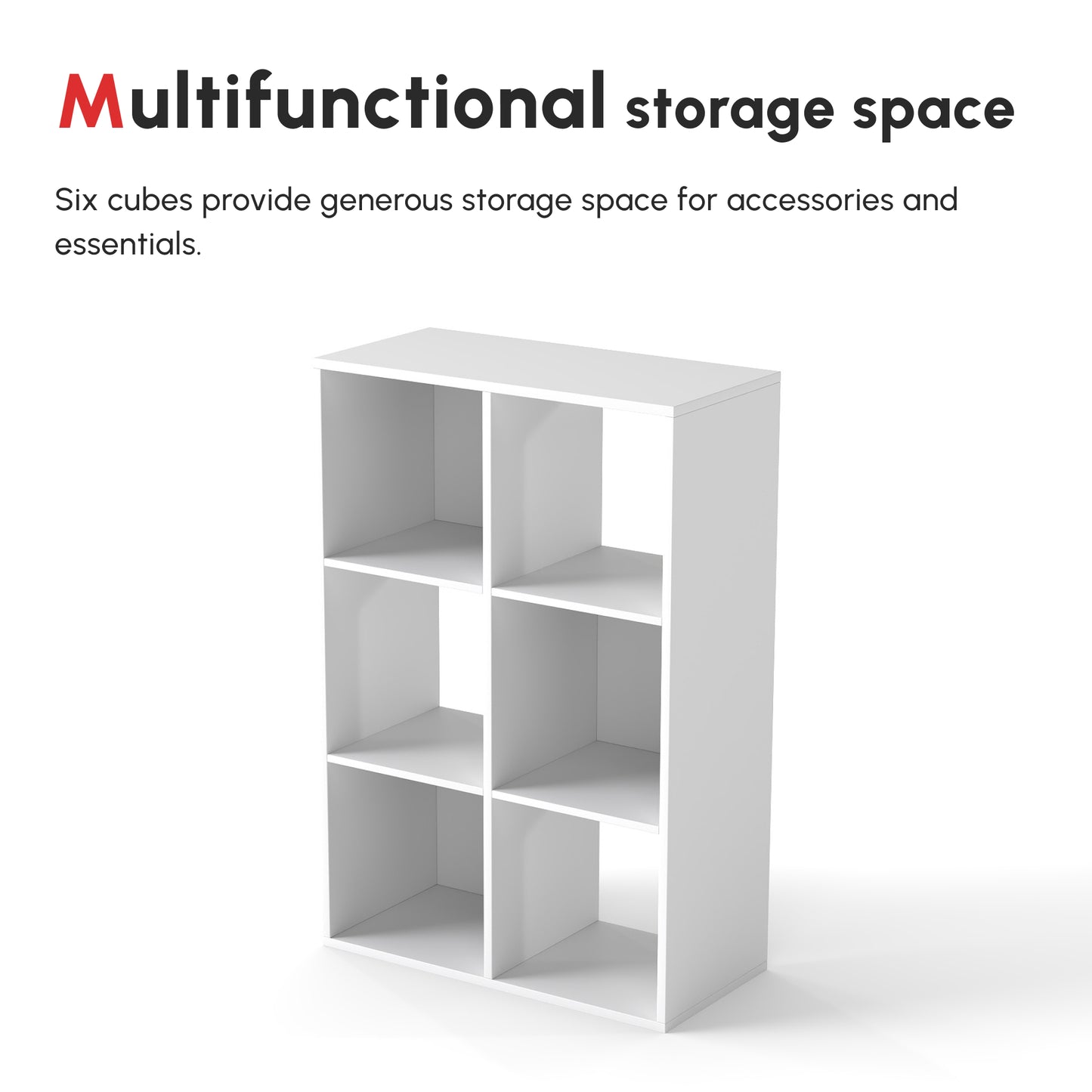 HOMCOM 6-Cube Bookshelf - White