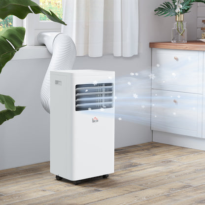 HOMCOM 7000 BTU Air Conditioning Unit, 3-in-1 Portable Air Conditioner, Dehumidifier, Cooling Fan with 2 Speeds, 24H Timer, Remote Control, Digital Display, Window Venting Kit, 26m√Ç¬≤