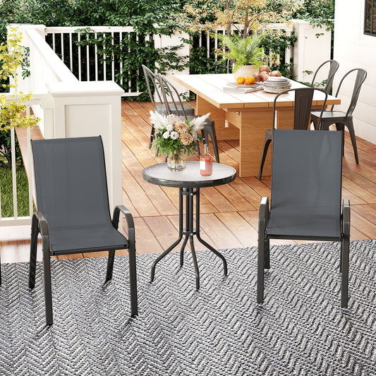 Outsunny Three-Piece Outdoor Garden Set - Grey