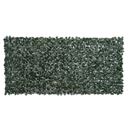 Outsunny 1-Piece Artificial Leaf Hedge Screen Privacy Fence Panel for Garden Outdoor Indoor Decor, Dark Green, 3M x 1.5M