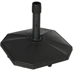 Outsunny 18kg Patio Parasol Base, Garden Concrete Umbrella Base, Outdoor Umbrella Stand Holder for Parasol Poles 34mm, 38mm and 48mm, Black