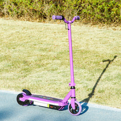 AIYAPLAY Electric Scooter for Ages 6-14, with Colourful Light and Electric Brake, Electric Scooter E Scooter, Up to 10 KM/H & 8 KM, Purple