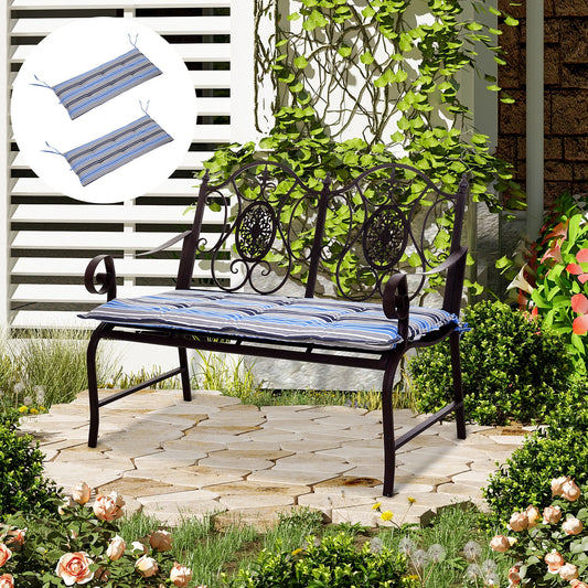 Outsunny Polyester Set Of 2 Swing Chair Cushion Blue Stripes