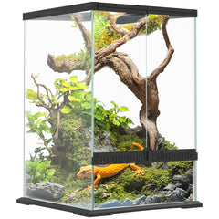 PawHut 40L Vivarium for Lizards, Frogs, Snakes, Turtles, Tortoises w/ Anti-Escape Design, Ventilation