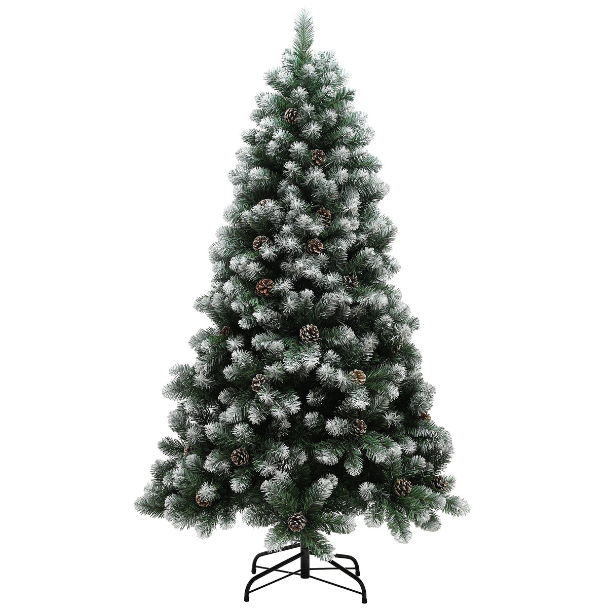 HOMCOM 6ft Snow-Dipped Artificial Pine Christmas Tree