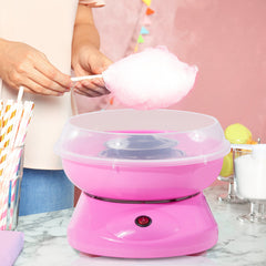 HOMCOM Candy Floss Machine Electric Cotton Candy Maker Gadgetry 450W (Pink)