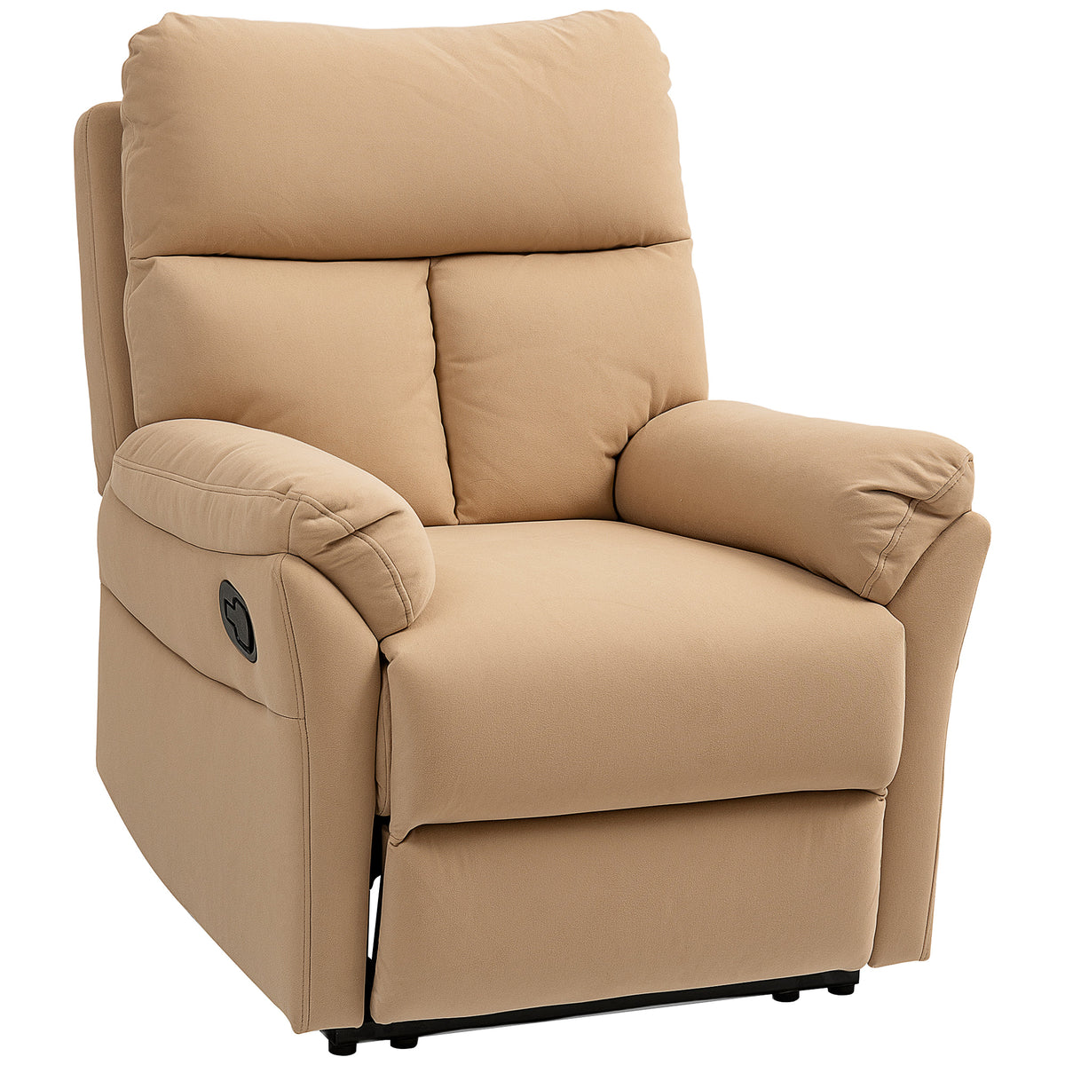 HOMCOM 140√Ç¬∞ Manual Reclining Armchair, with Footrest - Light Brown