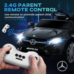 HOMCOM Mercedes Benz GLA Licensed 6V Kids Electric Ride On Car Toy with Remote Control Music Headlight for 3 Years Old Black