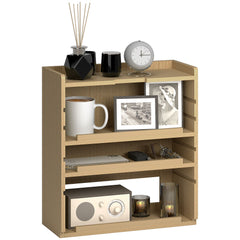 HOMCOM Four-Tier Desktop Organiser - Oak Tone