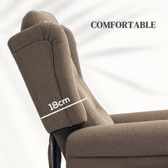 HOMCOM 45√Ç¬∞ Lifting Riser and Recliner Armchair - Dark Brown