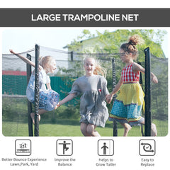 Homcom 8ft Trampoline Replacement Net, Black