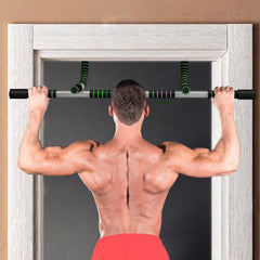 HOMCOM Pull-Up Bar for Doorway, Home Fitness Door Horizontal Push up Bar for Indoor Gym Upper Body Workout, Green