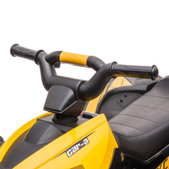 HOMCOM 12V Ride-On Quad Bike w/ Music, Horn, for Ages 3+ Years - Yellow