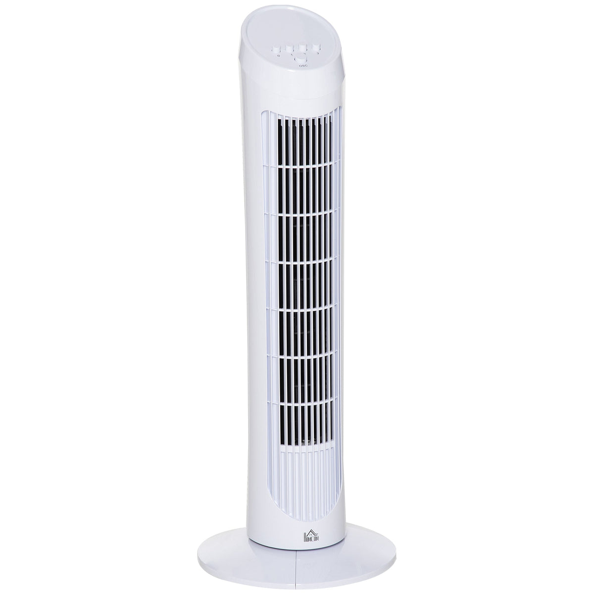 HOMCOM Tower Fan for Bedroom Cooling, 30 Inch Electric 70√Ç¬∞ Oscillating Fan with 3 Speed Settings, Standing Floor Fan for Home Office Indoor, White