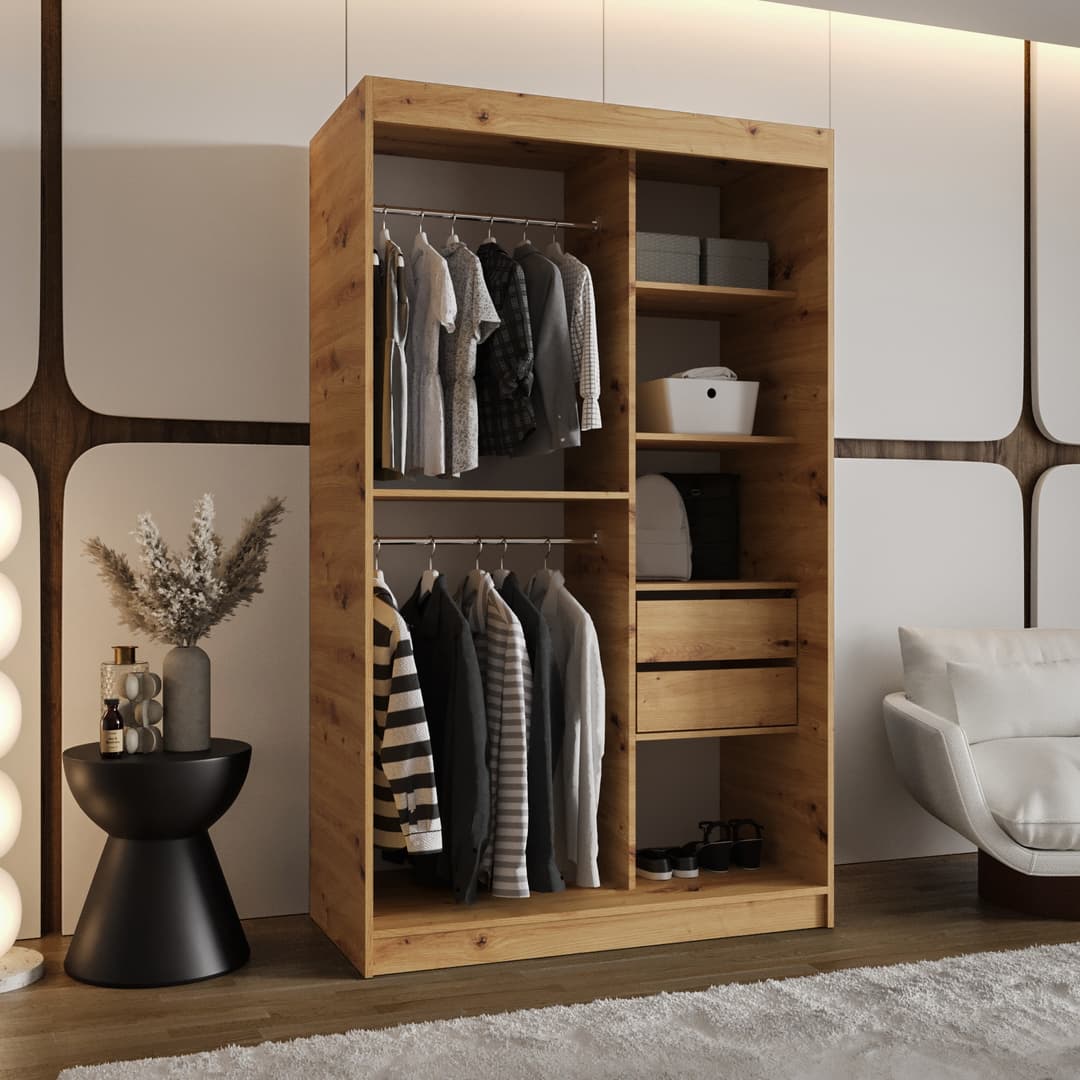Moka Sliding Door Wardrobe 120cm