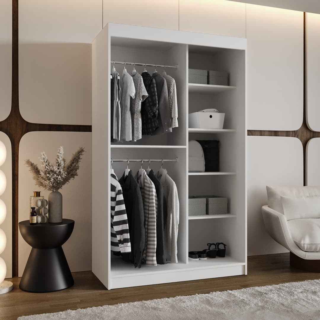 Moka Sliding Door Wardrobe 120cm