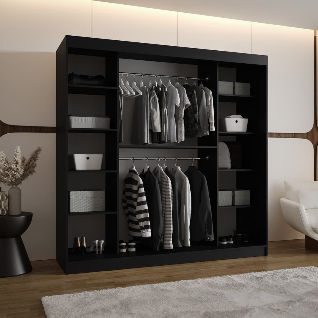Moka Sliding Door Wardrobe 200cm