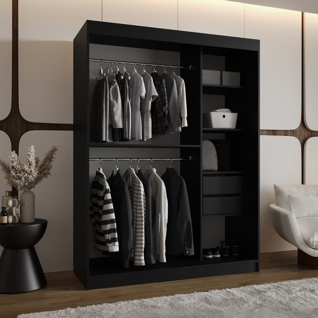 Moka Sliding Door Wardrobe 150cm