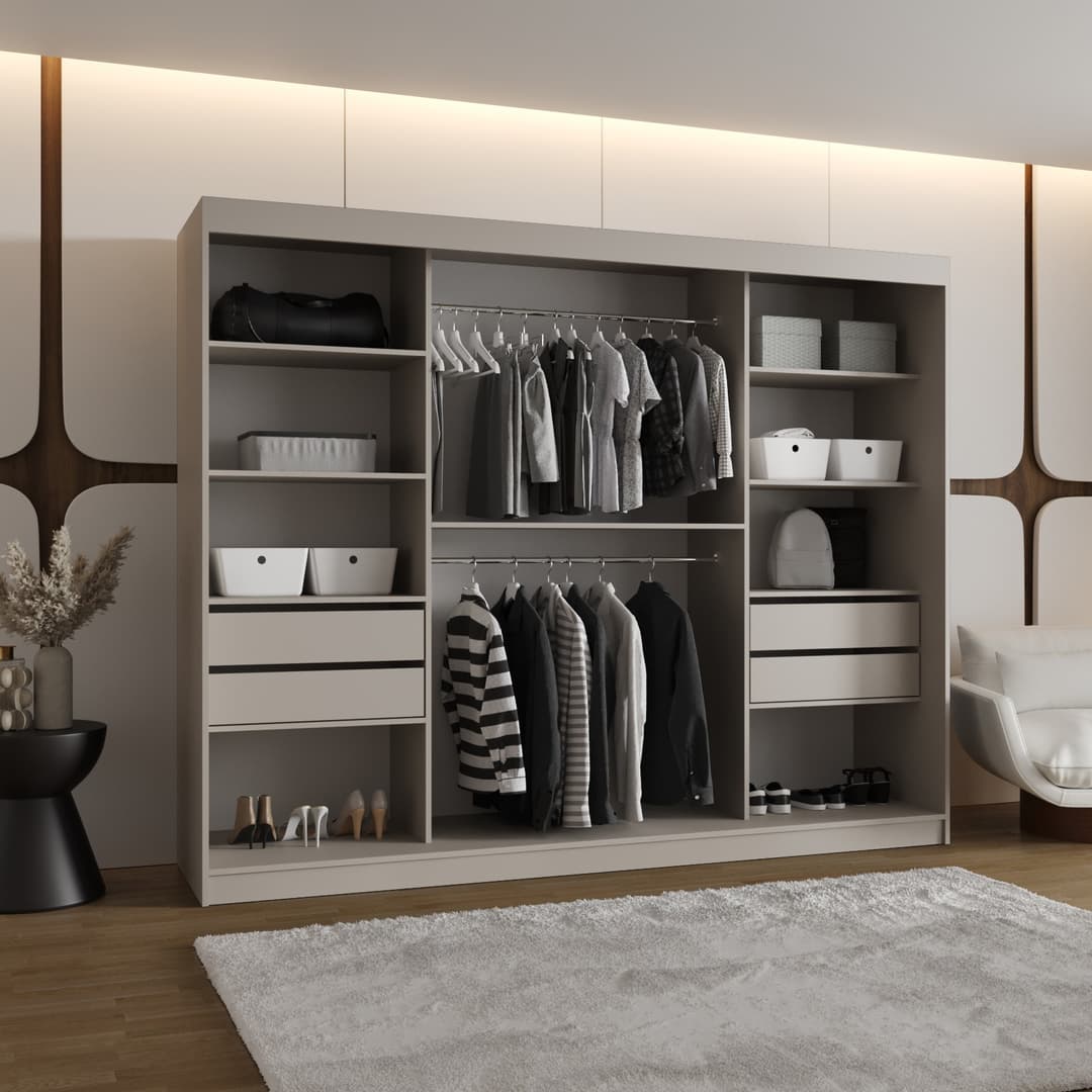 Moka Sliding Door Wardrobe 250cm