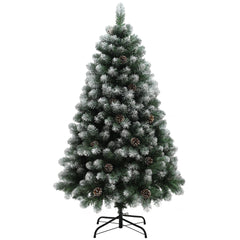 HOMCOM 5ft Snow-Dipped Artificial Pine Christmas Tree