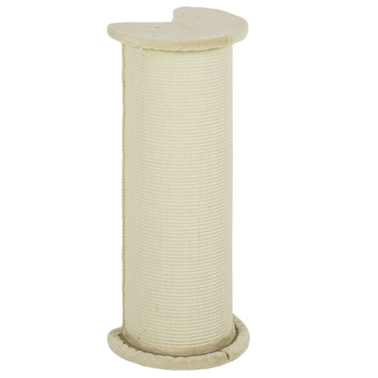 PawHut 85cm Tall Cat Scratching Post, with Sisal Rope, Soft Plush, Anti Tip - Beige