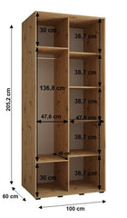 Cannes XI Sliding Door Wardrobe 110cm