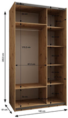 Trosa III Sliding Door Wardrobe 140cm