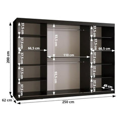 Marsylia II Sliding Door Wardrobe 250cm